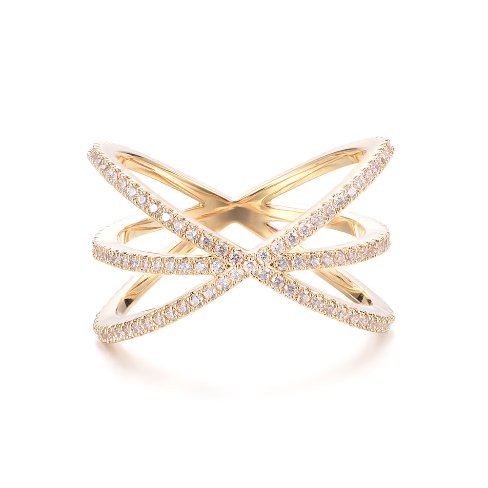 Criss Cross Diamond Ring Temple & Grace AU