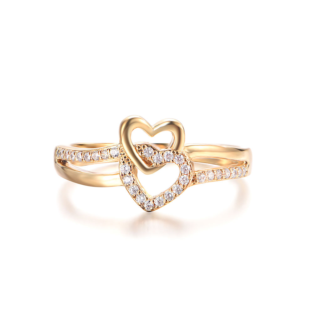 Heart On Heart Diamond Ring