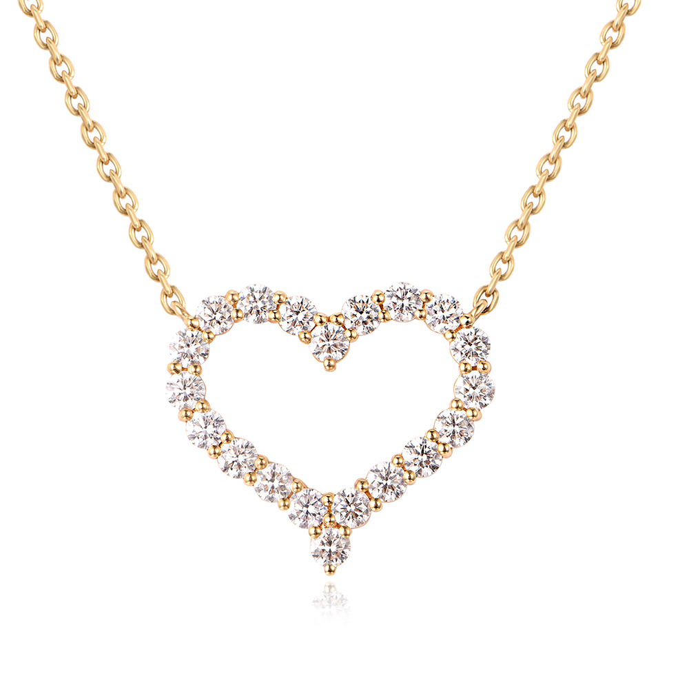 Diamond Heart Necklace Temple Grace Au