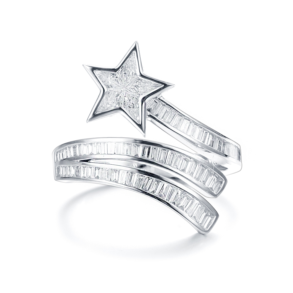 Star Baguette Diamond Ring