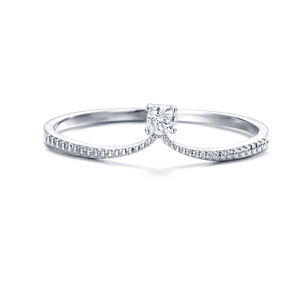 Fine Curved Diamond Ring