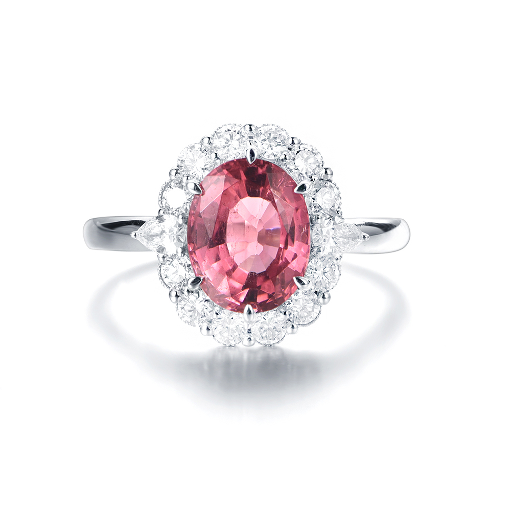 Oval Pink Tourmaline Dress ring