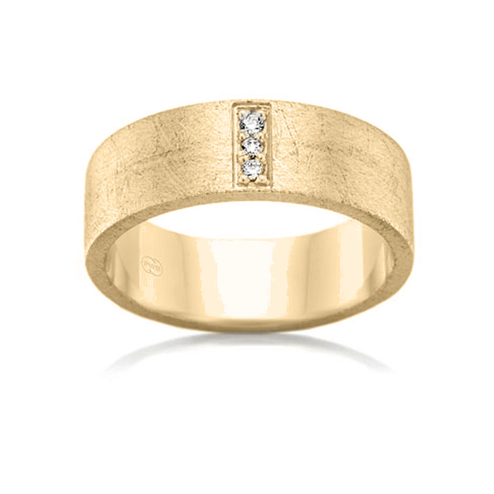 Scratch Finish Mens Ring F3582 Temple & Grace AU