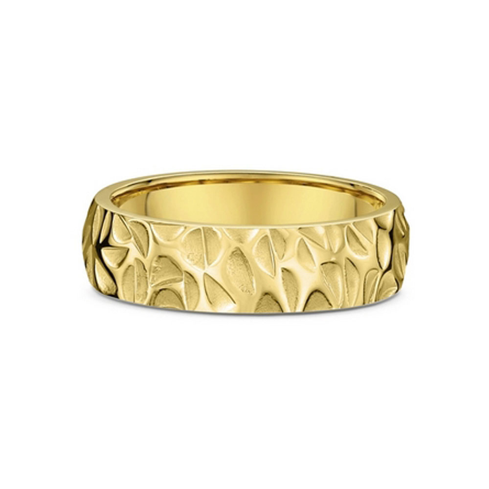 All Gold Ring Hammered Finish Gold Mens Ring | Temple & Grace AU