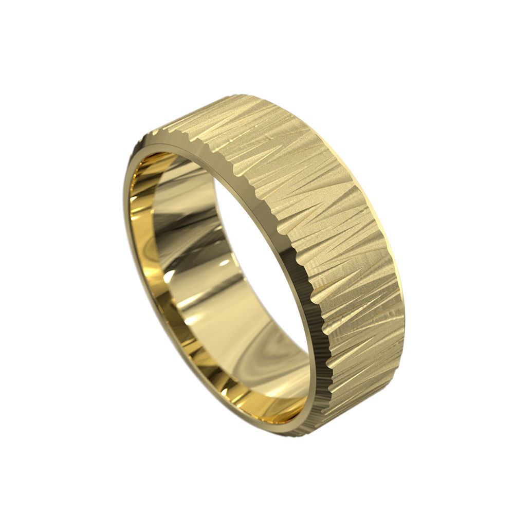 Carved mens band 5064
