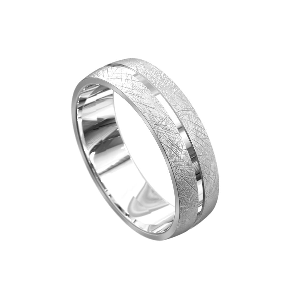 Centre Grooved Mens Gold Ring Temple & Grace AU