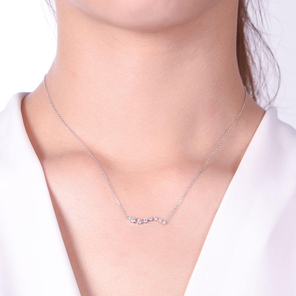 Diamond wave Necklace