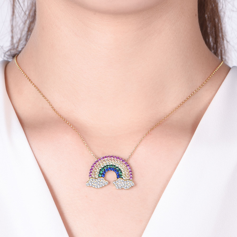 Rainbow Diamond Necklace