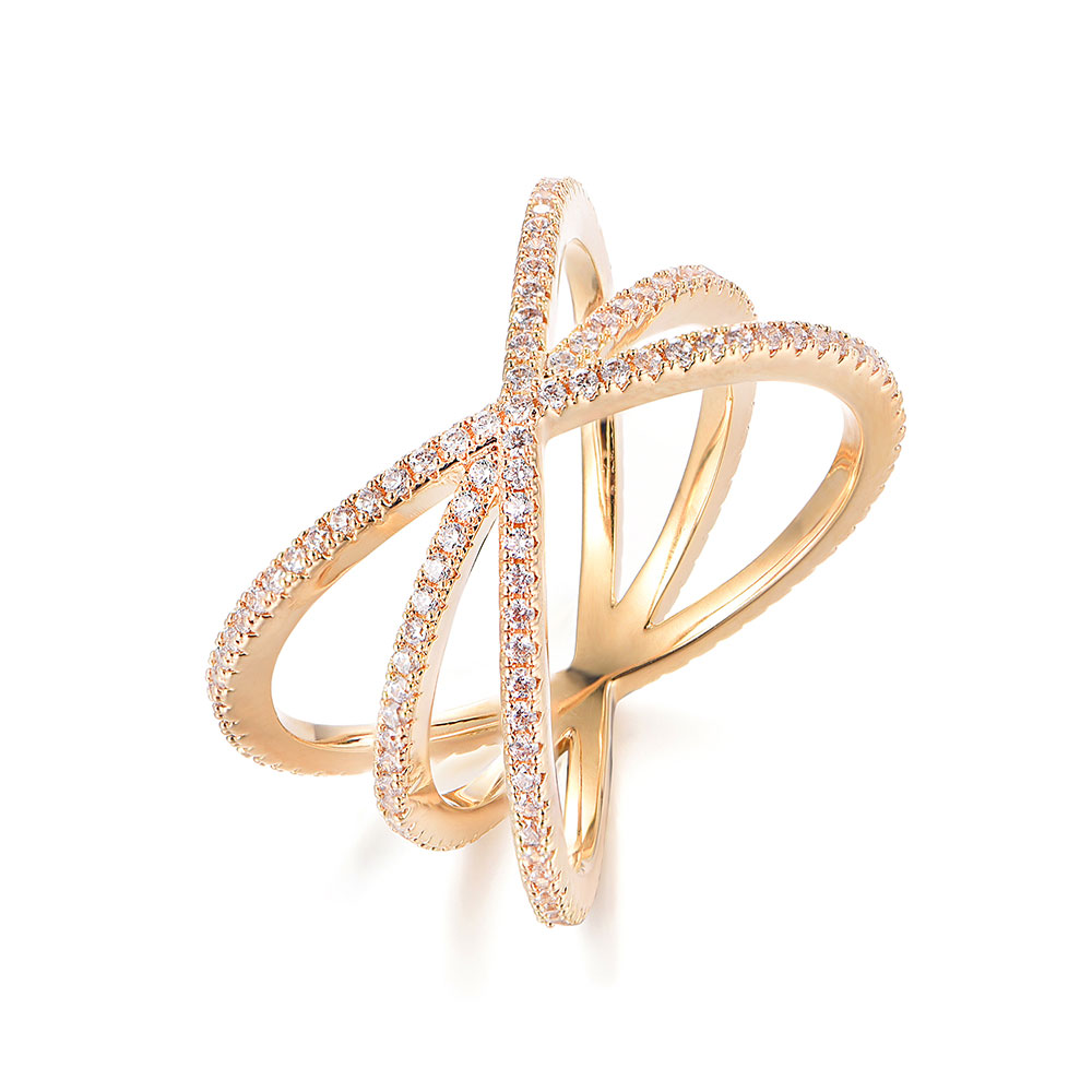 Criss Cross Diamond Ring Temple & Grace AU