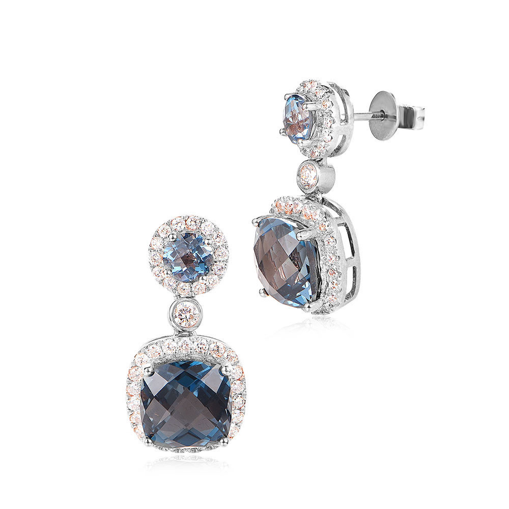 Gemstone and Diamond earrings
