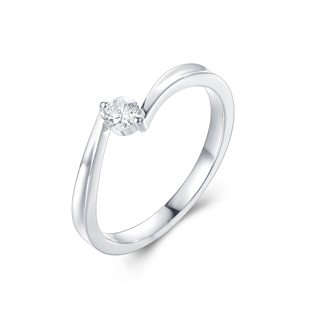 Twisted Round Brilliant Engagement ring
