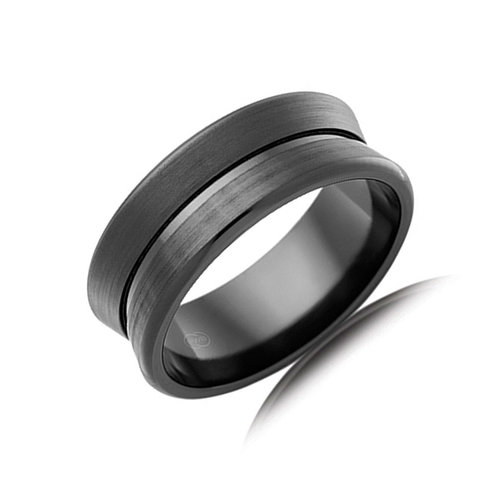 Zirconium mens wedding ring FB4434