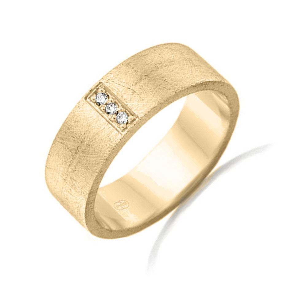 Scratch Finish Mens Ring F3582 Temple & Grace AU