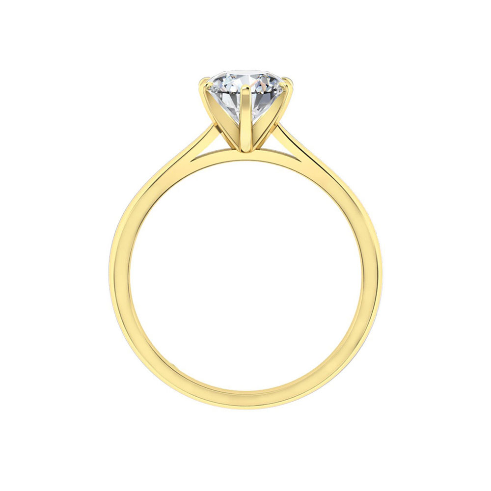 Round Brilliant cut with a cathedral setting engagement ring