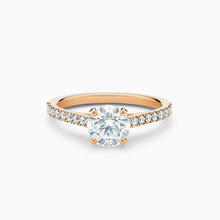 Brilliant Pave Round Diamond Engagement Ring