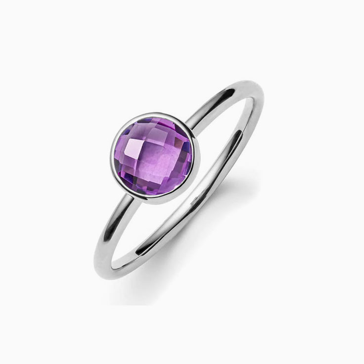 Bezel Set Amethyst Ring | Temple & Grace AU