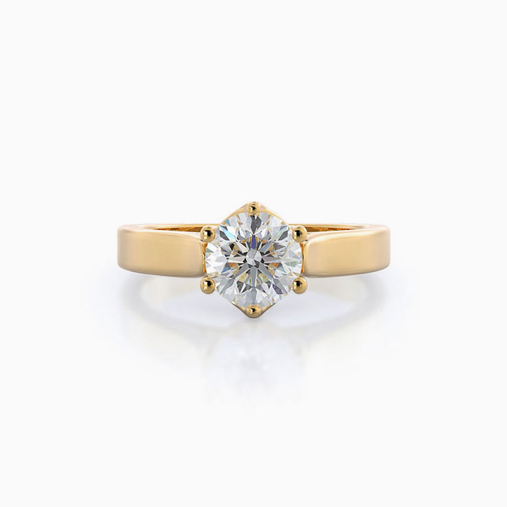 All Gold Ring Solid gold engagement ring | Temple & Grace AU