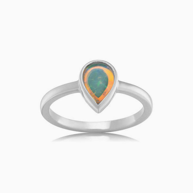 Bezel set opal ring | Temple & Grace AU