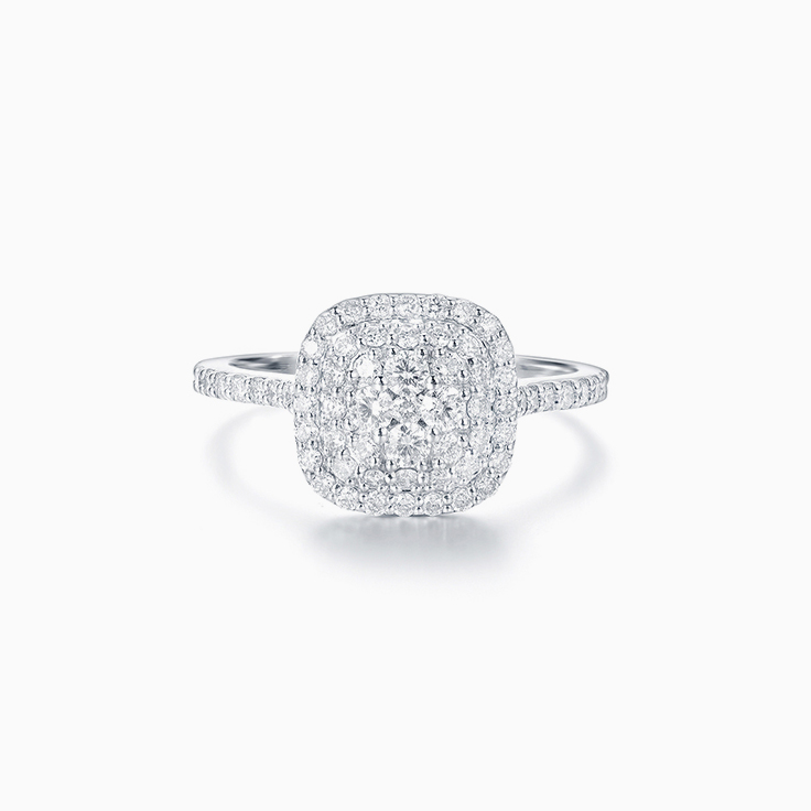 Cushion Double Halo Cluster