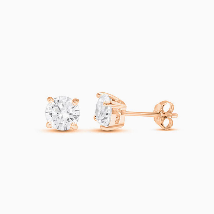1ct Round Diamond Studs