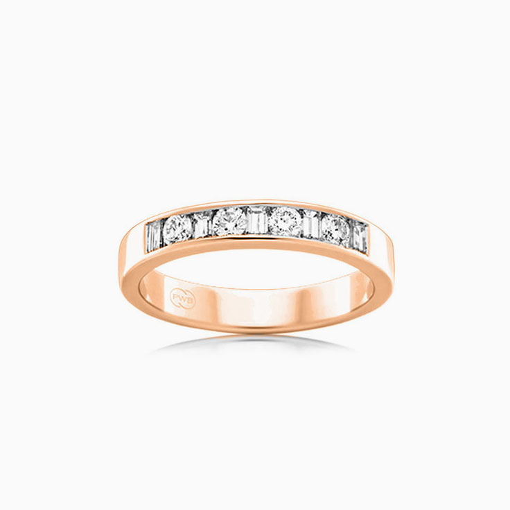 Baguette and Round diamond ring F4254