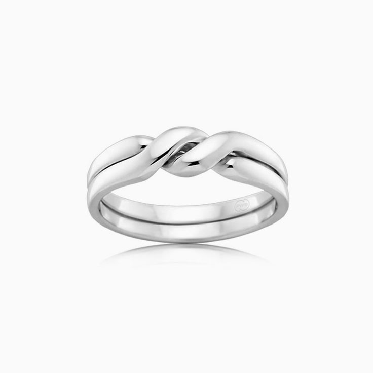 Twisted Gold Band For Women