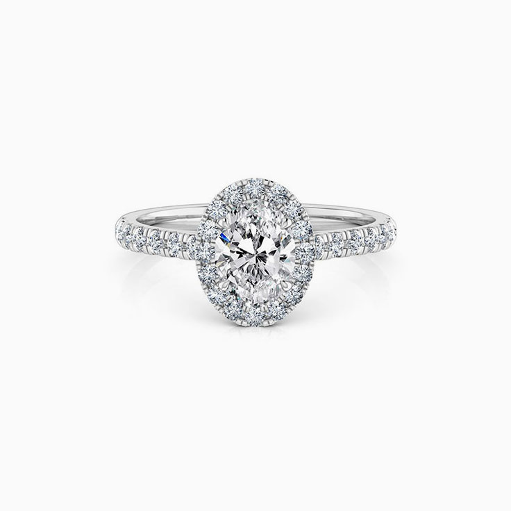 Oval Cut Diamond Engagement Ring With Halo