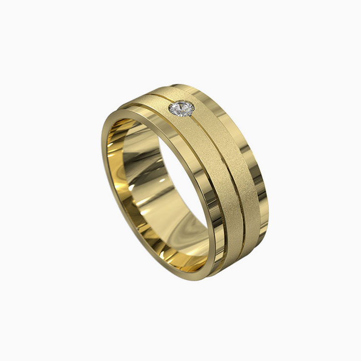 Diamond Mens wedding ring 7058