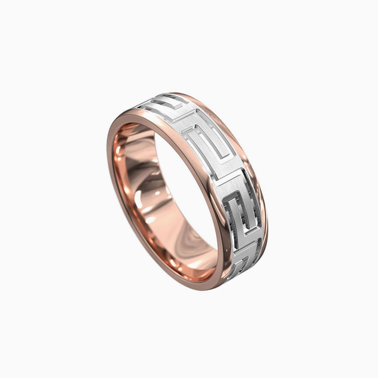 Grooved wedding ring 5010