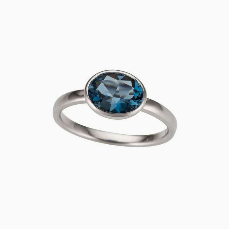 Grey Blue Rings London Blue Ladies Ring | Temple & Grace AU