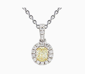 Yellow diamond pendant