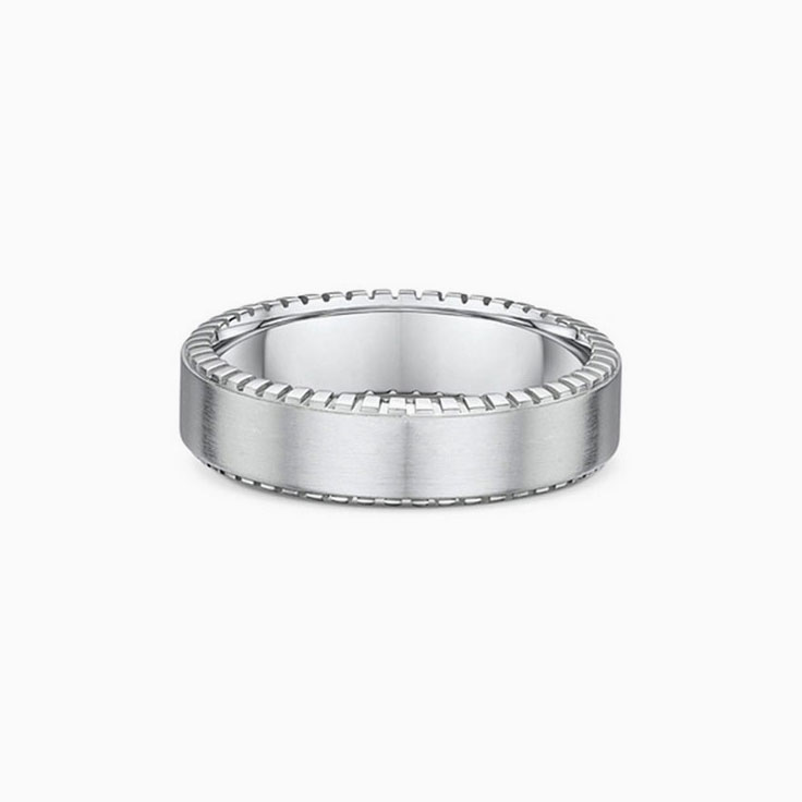 Patterned Mens Wedding Ring