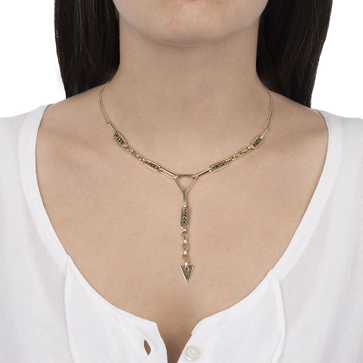 Triangular Charm Chain Necklace