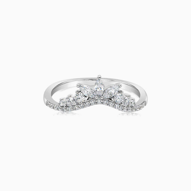 Pear Diamond Tiara Ring