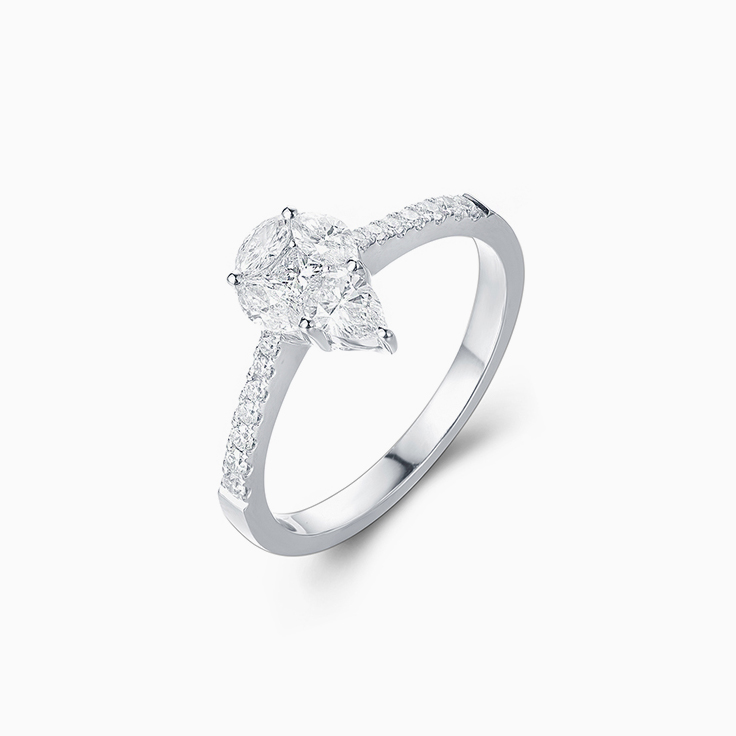 Pear Shape Cluster Ring