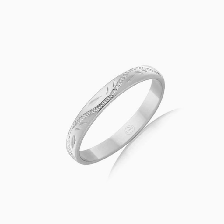 Carved Wedding ring B1564
