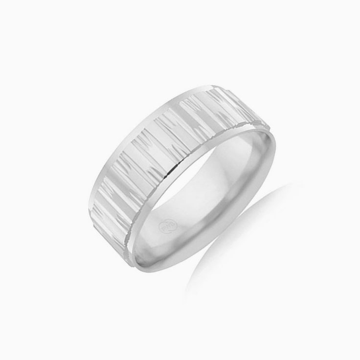 Carved mens ring F1464