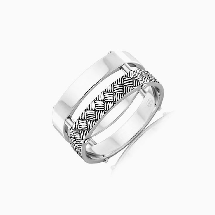 Double Band Mens Ring J4033