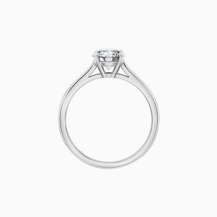 Round Brilliant Cut With A 4 claw Cathedral Setting Engagement Ring