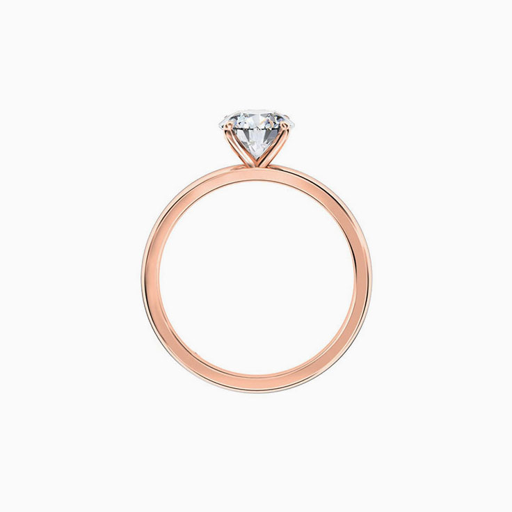 Round Brilliant Cut Engagement Ring with Four Claw